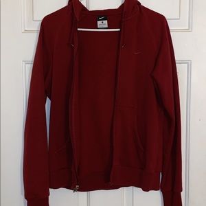 Burgundy Nike hoodie jacket!